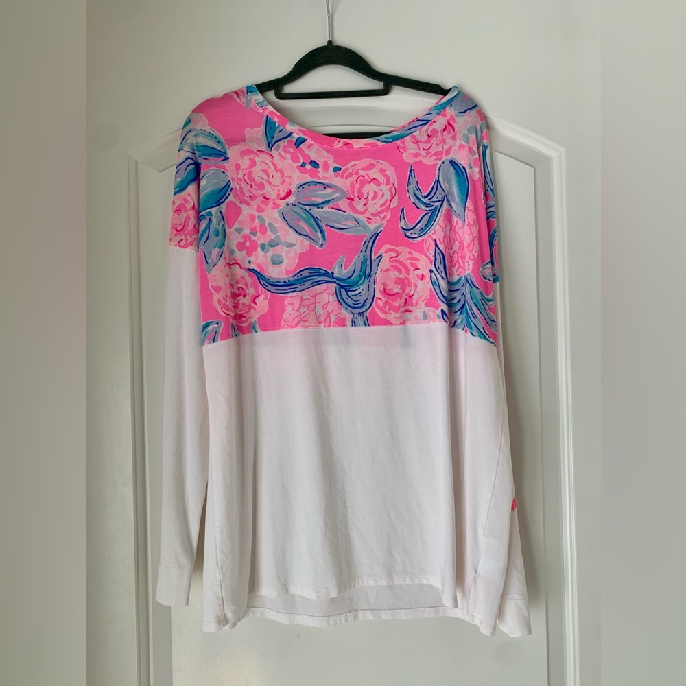 Lilly Pulitzer Finn Top - Breast Cancer Awareness Print
